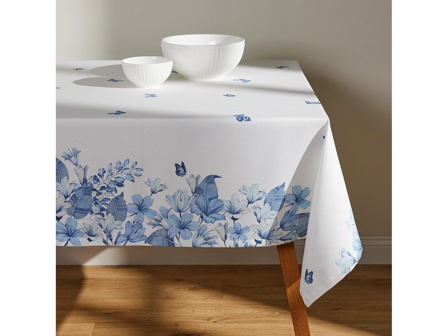 Nappe Imprimée Delioso, Blanc Moyen, 130 x 180