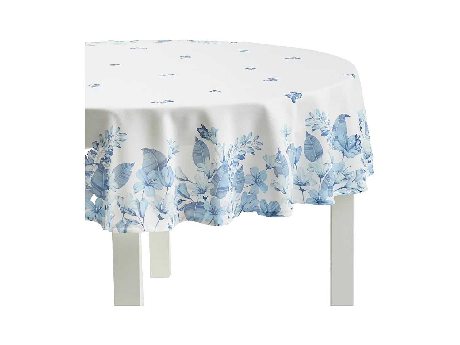 Delioso Tischdecke rund 160cm Weiß, pflegeleicht