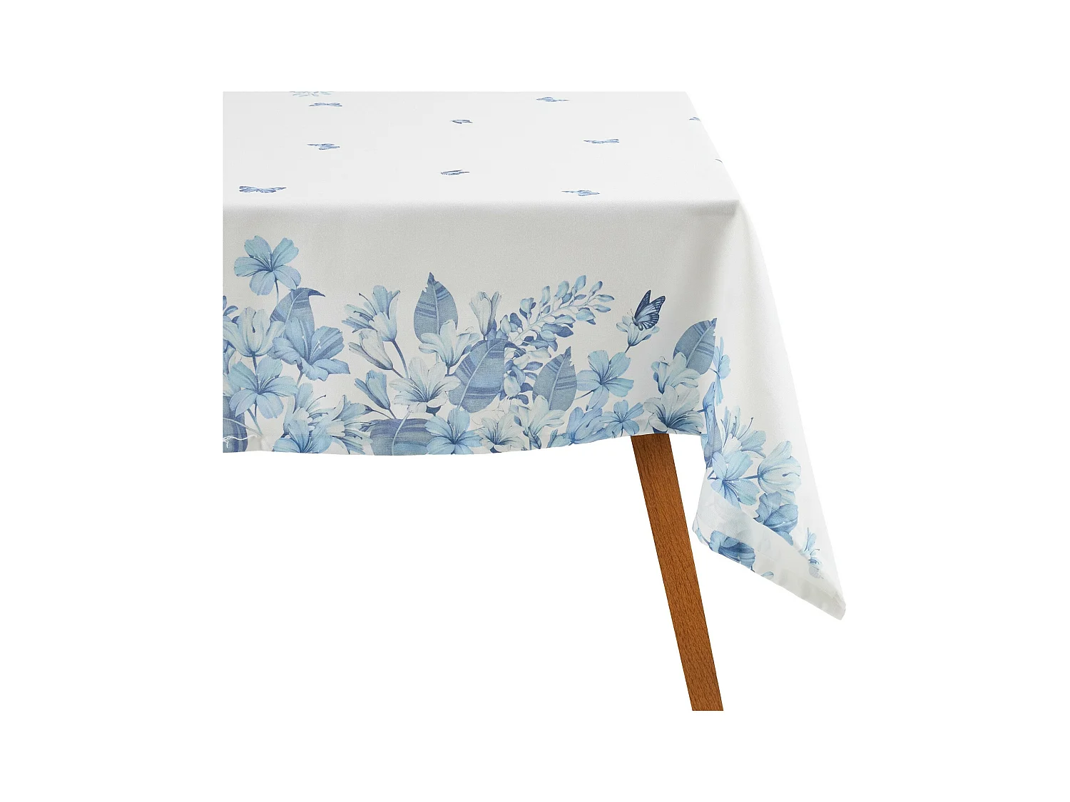 Nappe Imprimée Delioso Blanc Moyen 150x220