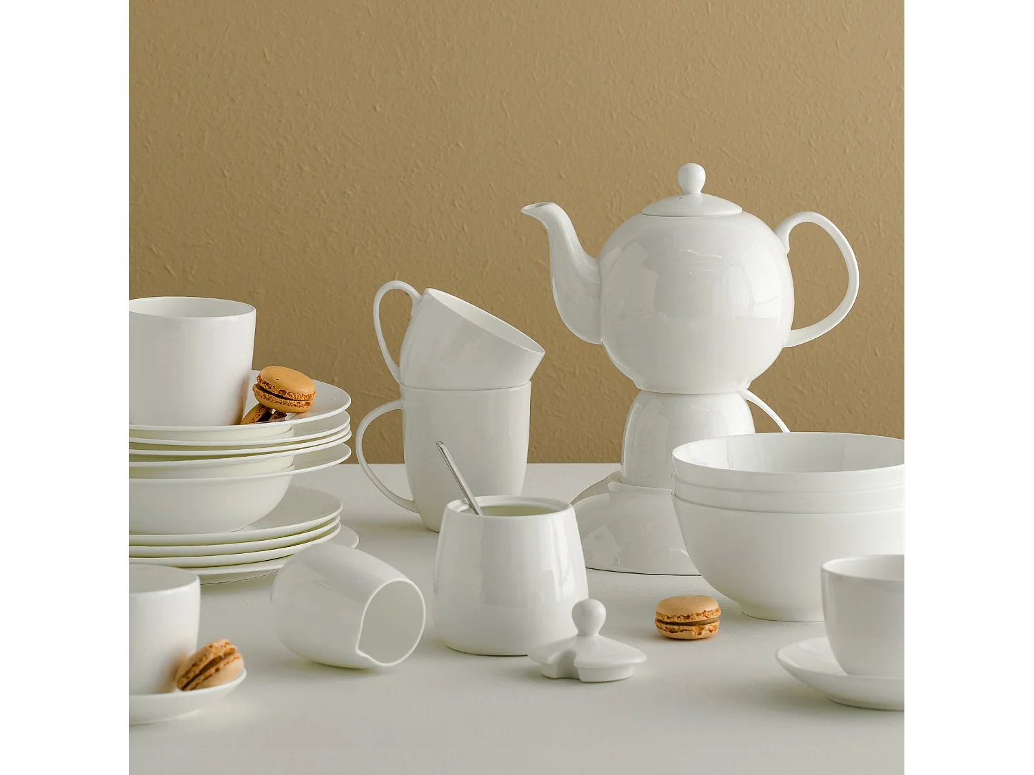 Assiette Plate Bianco2 en Porcelaine Fine 27,2 cm