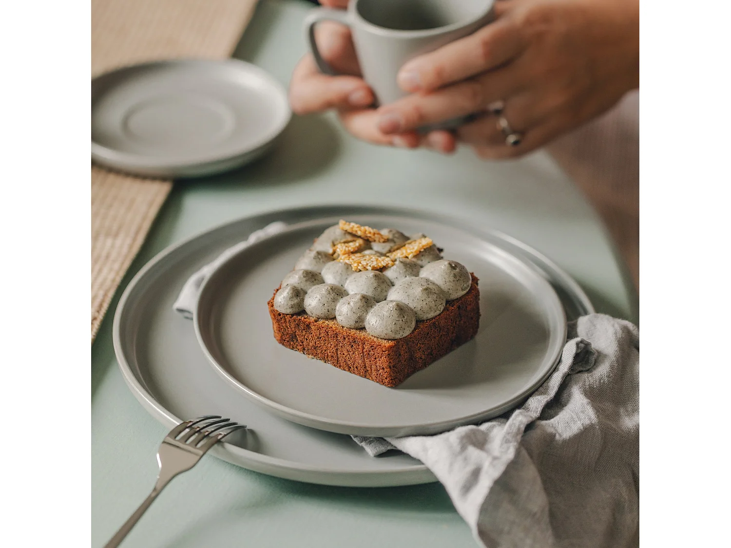Assiette À Dessert Kendrick Gris Clair 20.3 cm