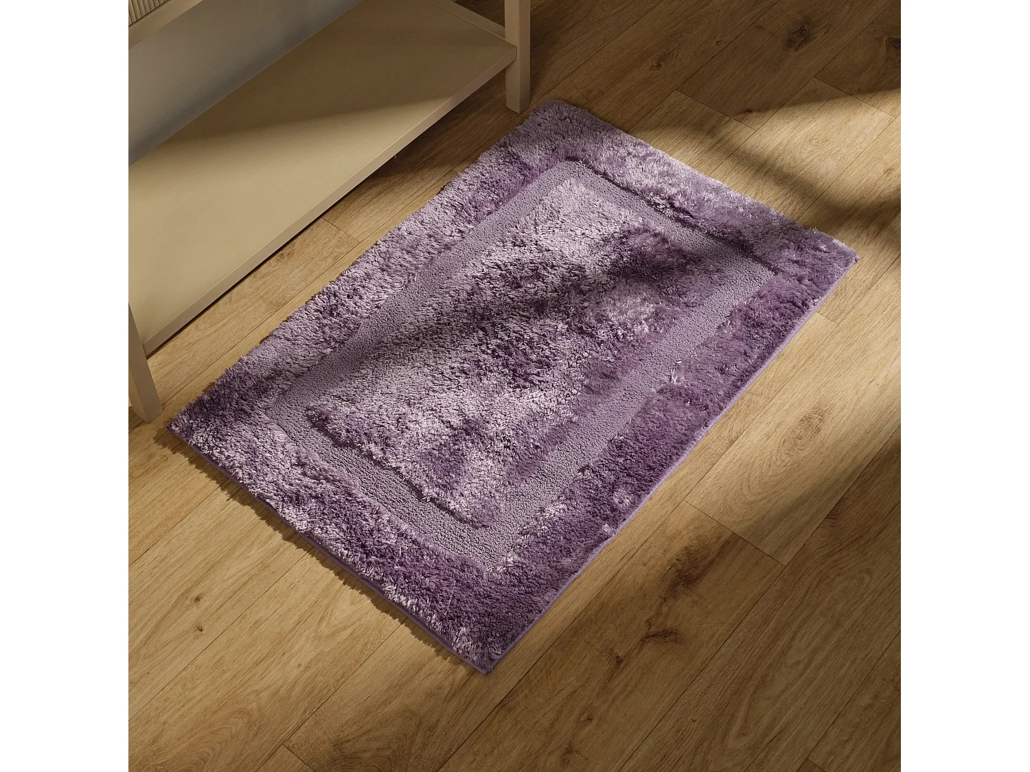 Petit Tapis Fluffos Violet Clair Polyester 60 x 90