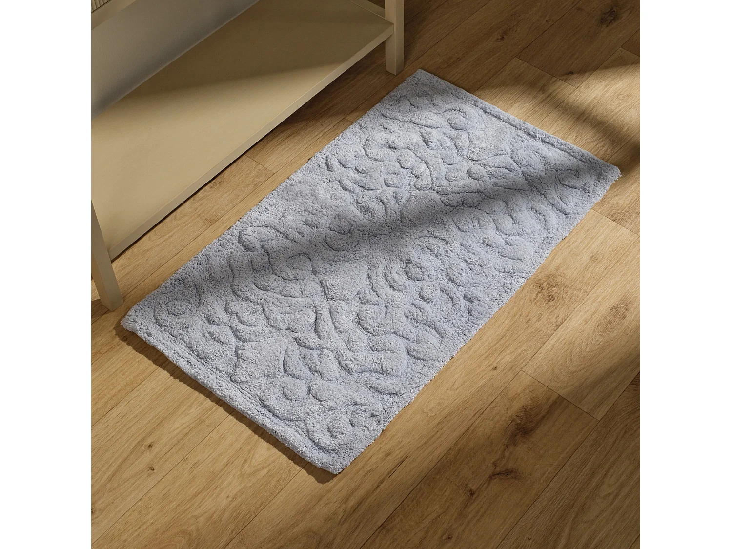 Teppich Delgada Hellblau 50x85 cm Baumwolle-Polyester