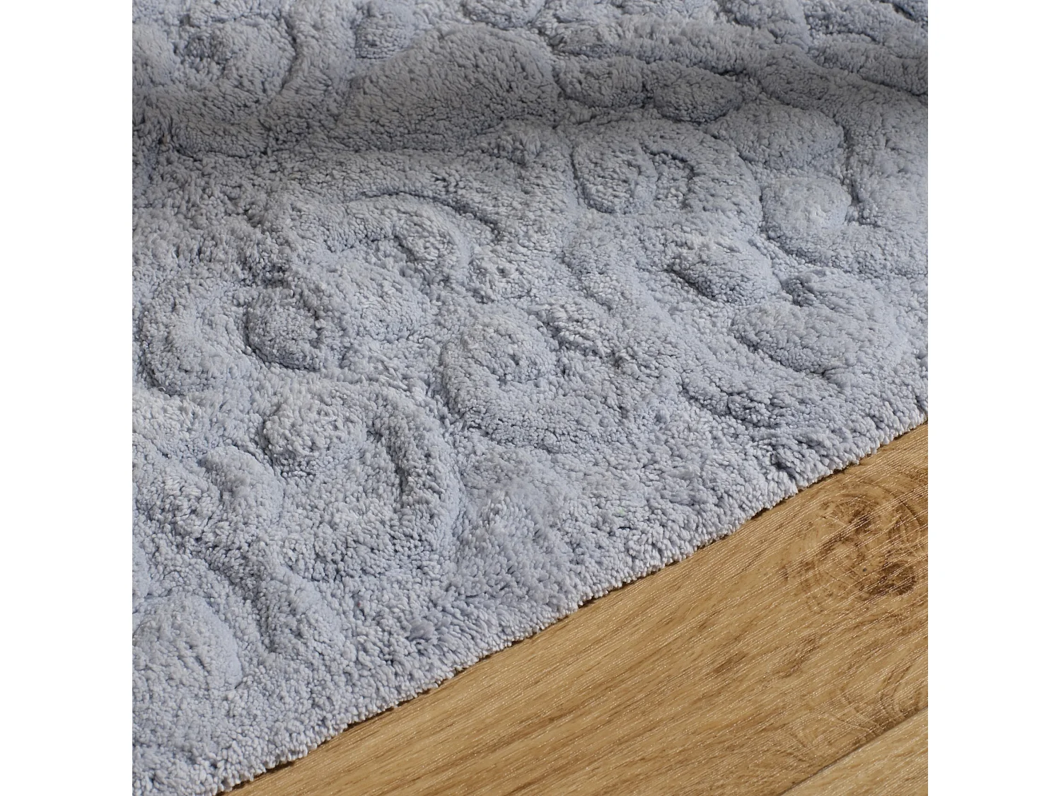 Teppich Delgada Hellblau 50x85 cm Baumwolle-Polyester