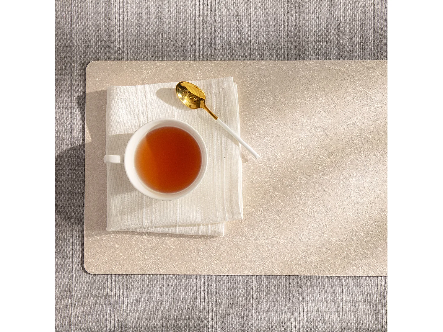 Set de Table Décoratif Bowena Or Moyen 45 x 30