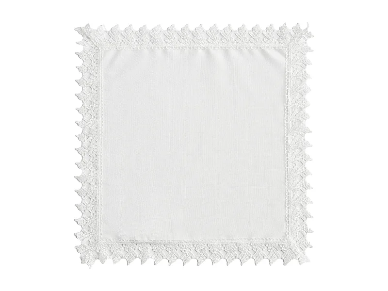 Mitteldecke Bernadette mittelweiß 45 x 45