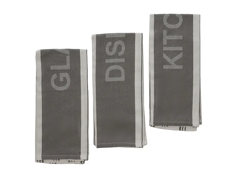 Ensemble De Torchons Essential Gris Foncé 45 x 70