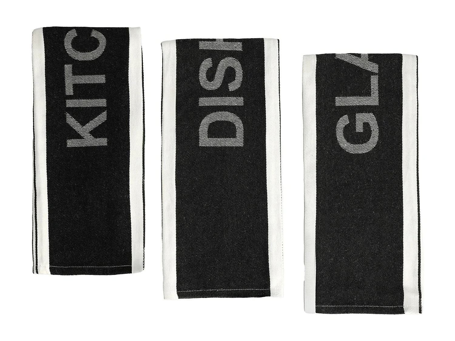 Ensemble De Torchons Essential Noir Moyen 45 x 70