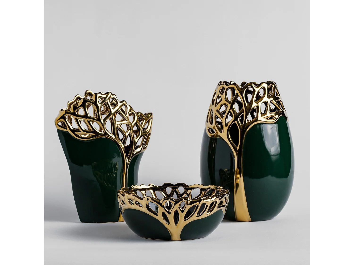 Bol Décoratif Oaktree Vert Moyen 9.5 x 25