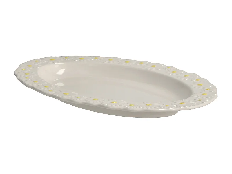 Servierteller Daisy mittelweiß 30 cm