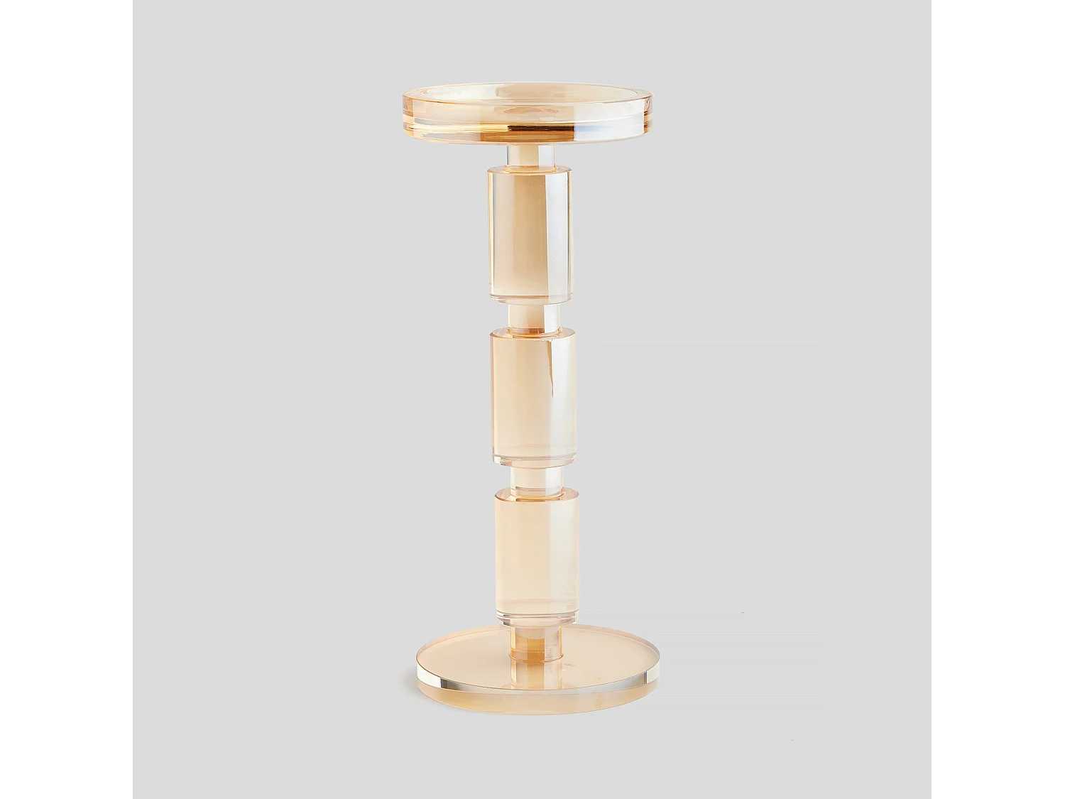 Eleganter Kerzenständer Niels aus Glas, Goldton