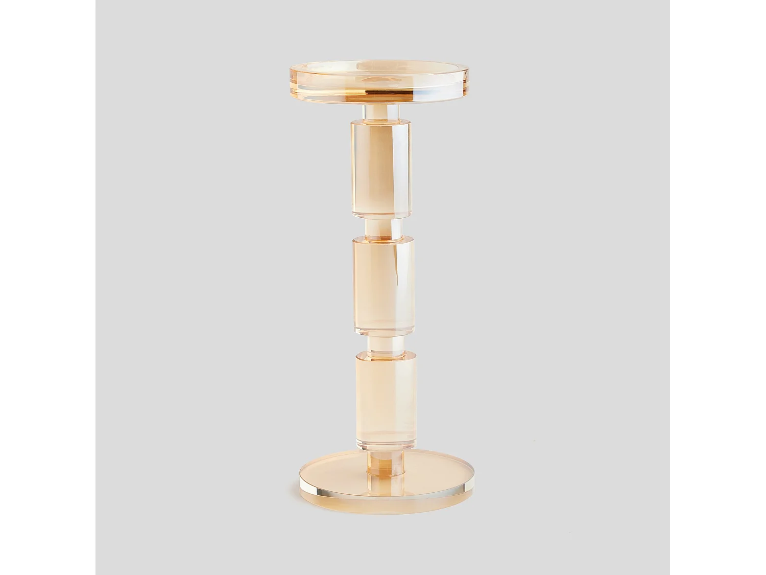 Eleganter Kerzenständer Niels aus Glas, Goldton