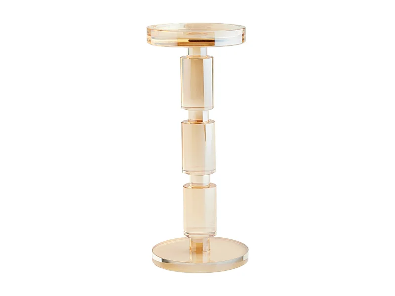 Eleganter Kerzenständer Niels aus Glas, Goldton