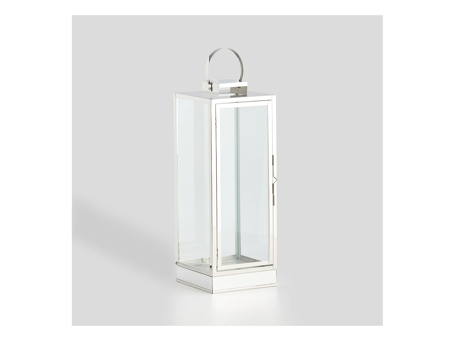 Elegante Mirel Laterne aus Edelstahl und Glas