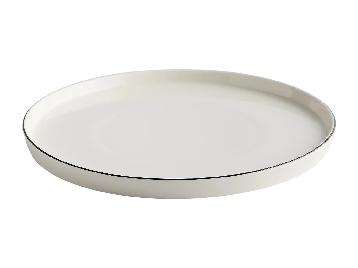 Assiette Plate Rimo noir moyen 2 x 26