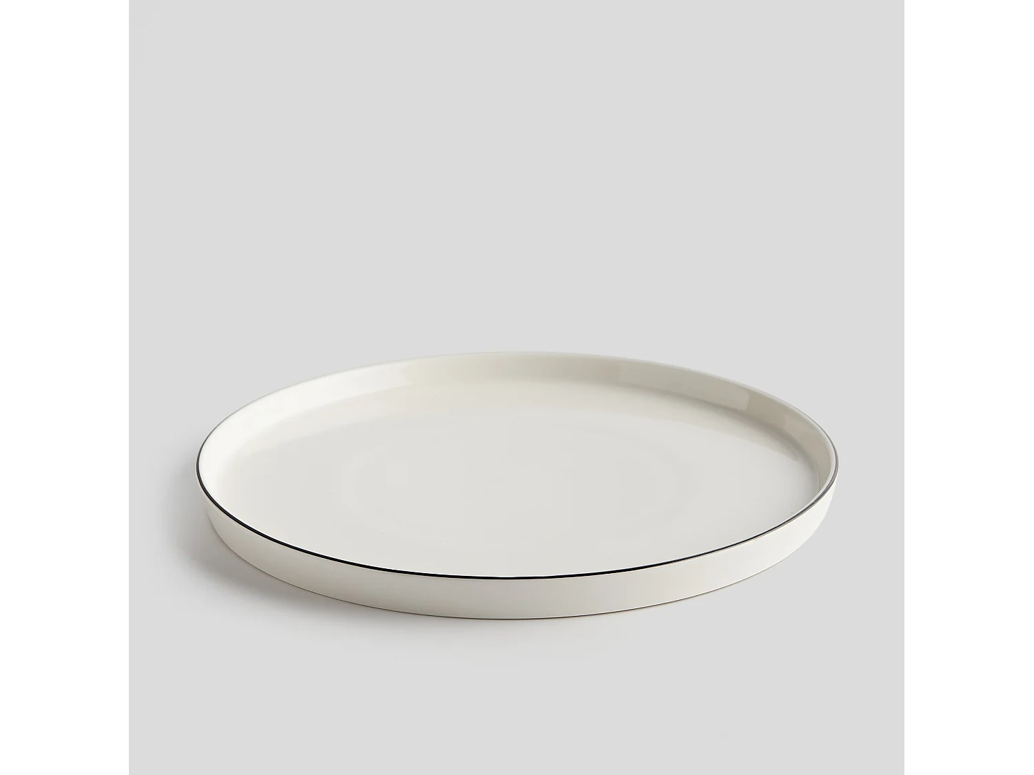 Assiette Plate Rimo noir moyen 2 x 26
