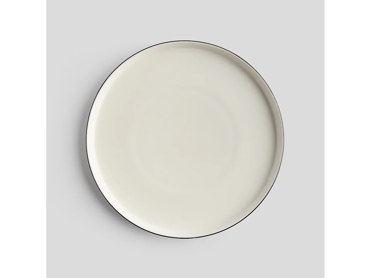 Assiette Plate Rimo noir moyen 2 x 26