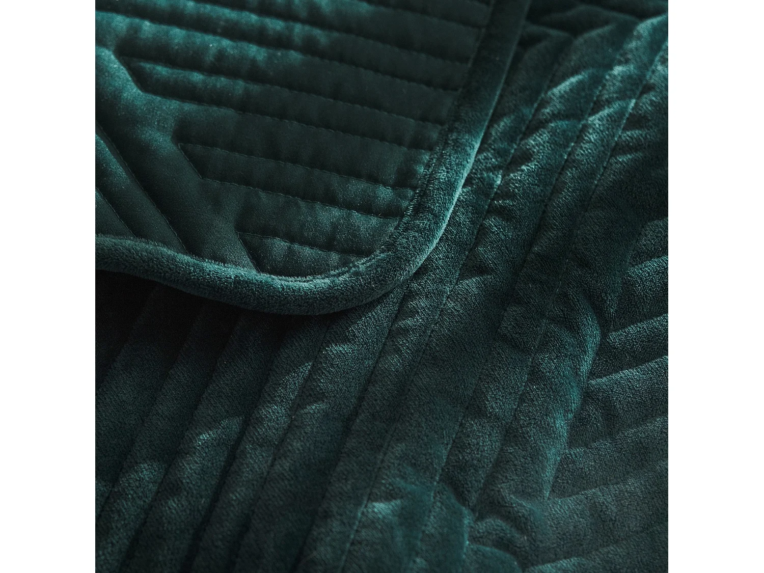 Luxuriöse Minister Tagesdecke, Dunkelgrün 200x220 cm