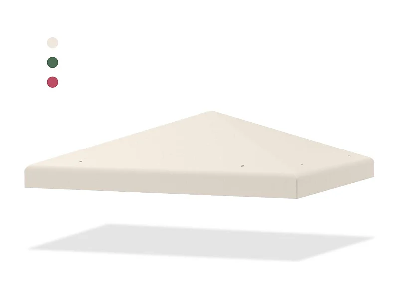 Vervangend dakdoek van kunststof en vinyl voor paviljoentent 300 x 300 cm Kleurkeuze (beige)