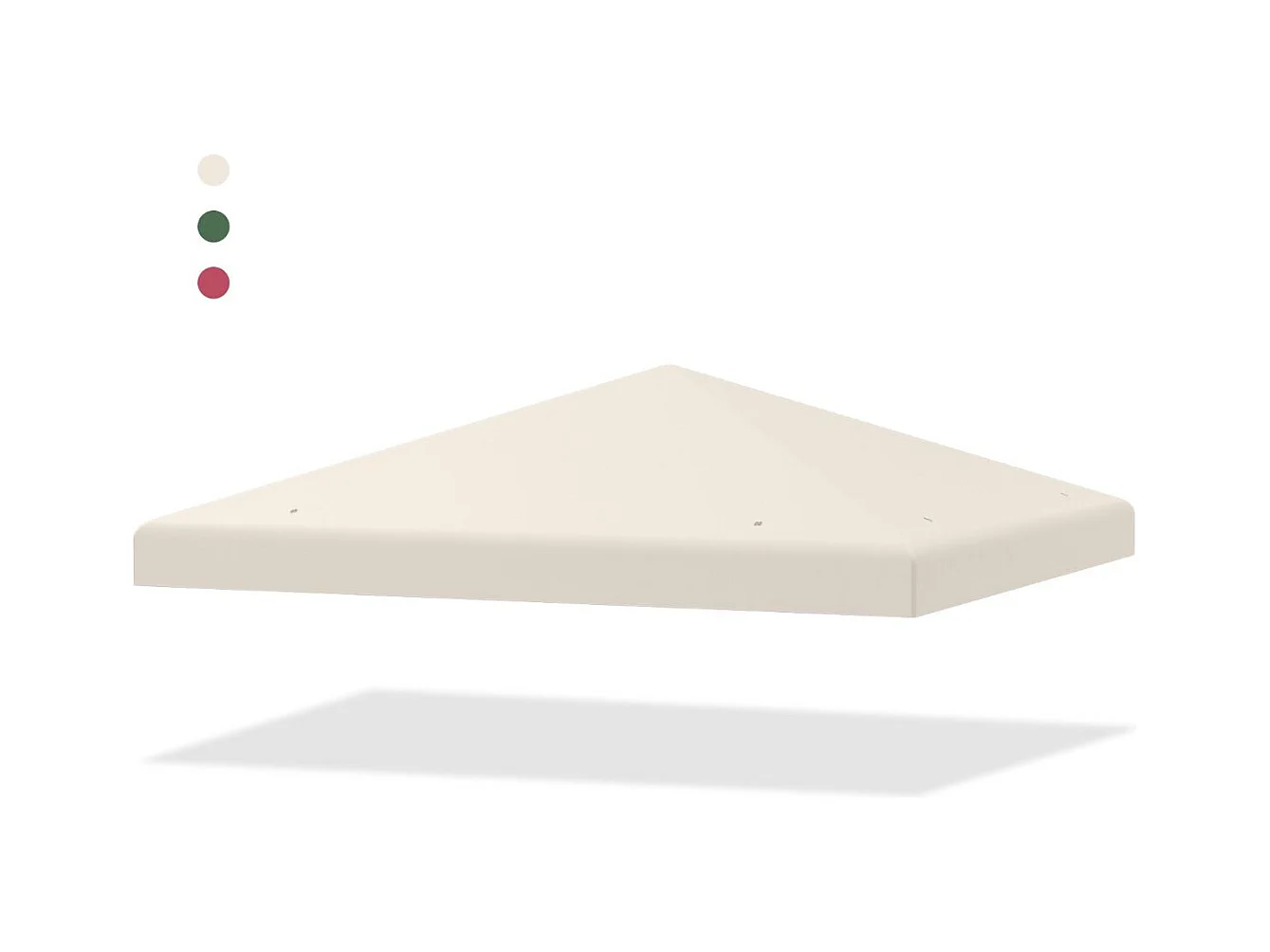 Toile de Toit de Rechange en Plastique et vinyle pour Pavillon Tonnelle Tente 300 x 300 cm Couleur au Choix (Beige)