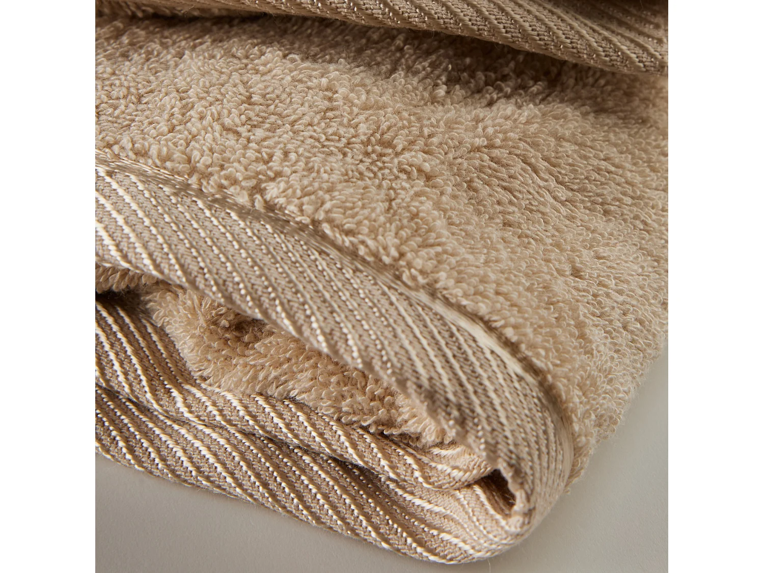 Serviette de Bain en Bambou Beige Uni - Moyenne 100x150