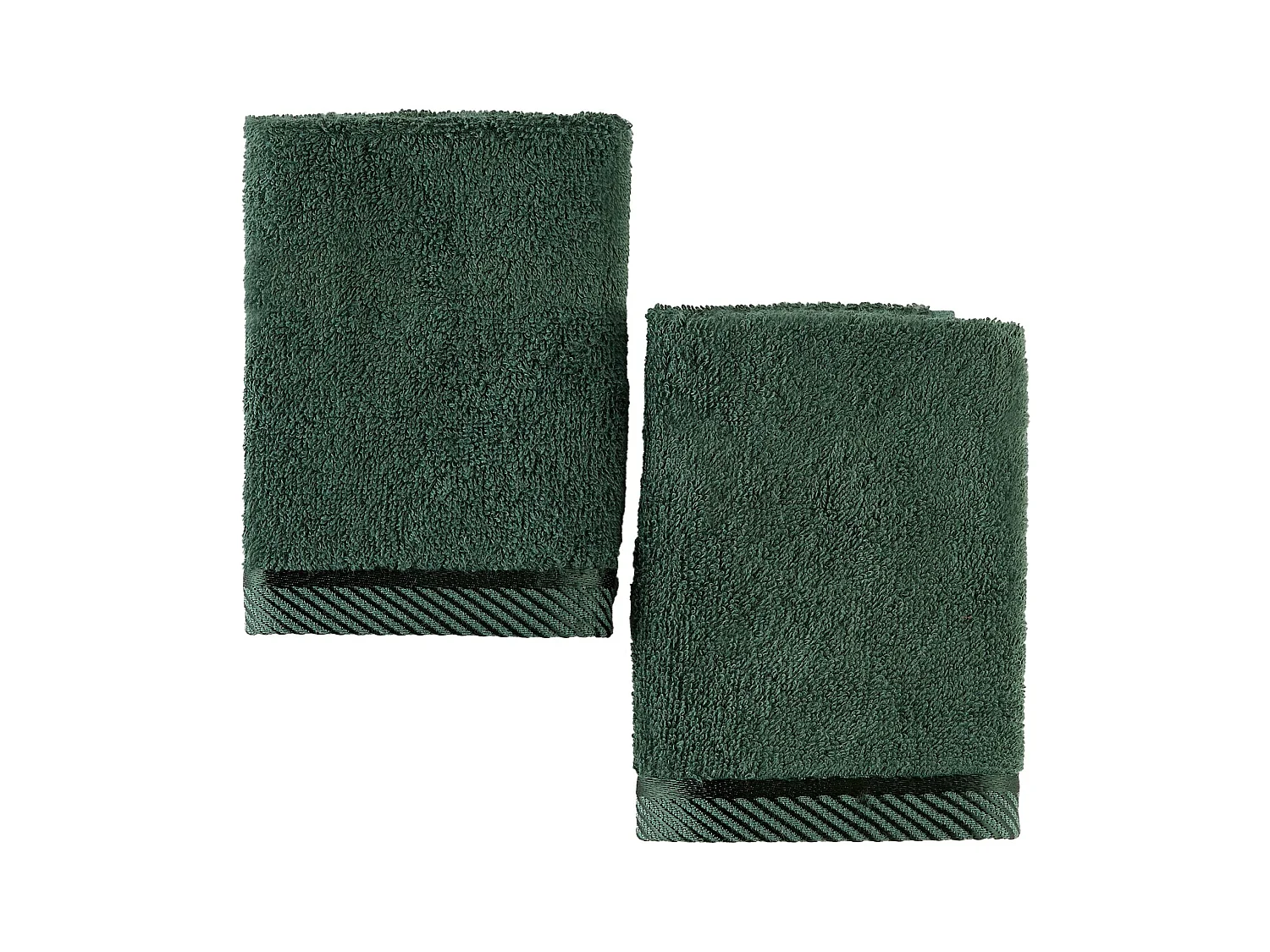 Set de Serviettes de Luxe Bambou Vert Foncé 30x30