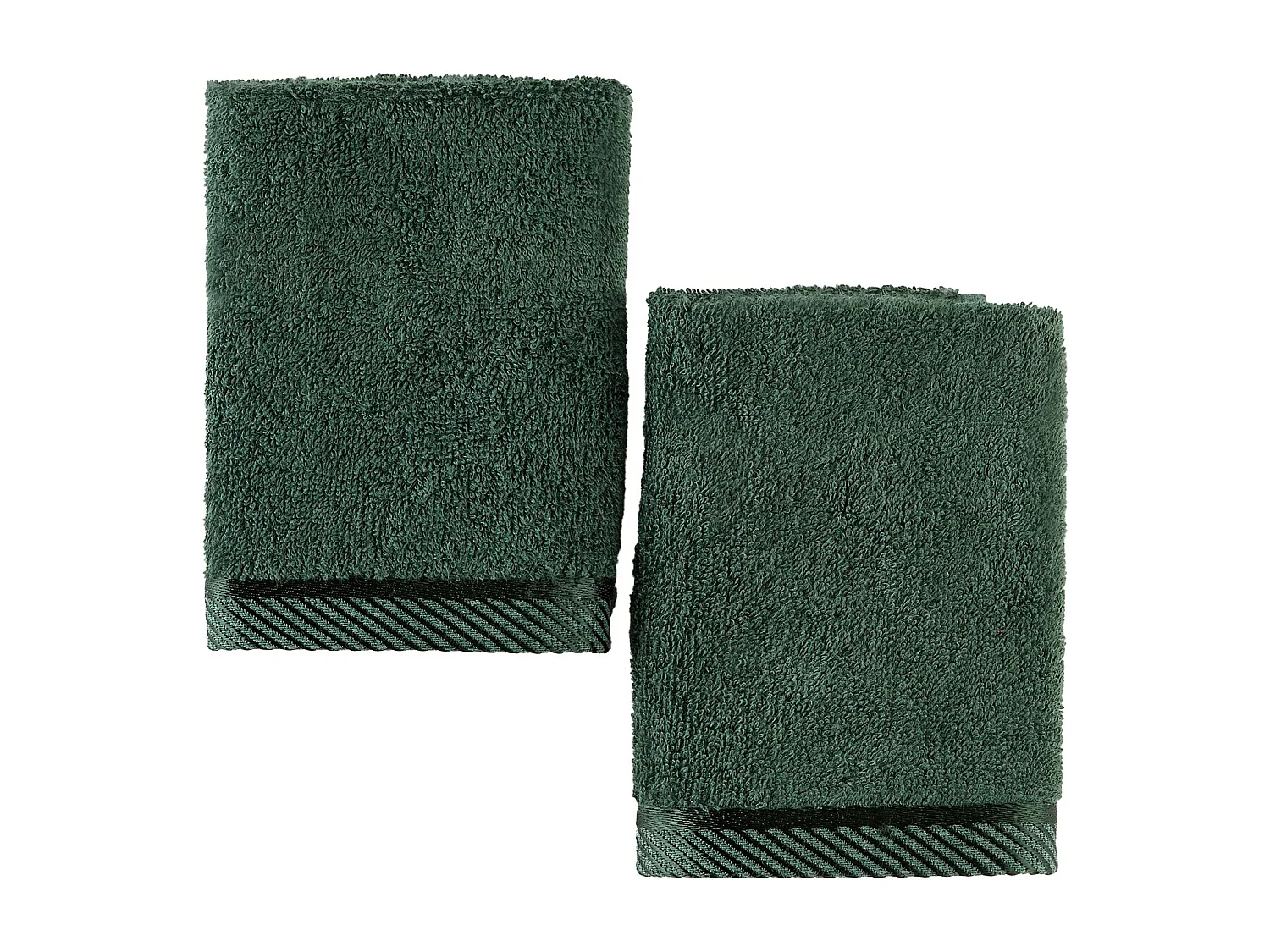 Set de Serviettes de Luxe Bambou Vert Foncé 30x30