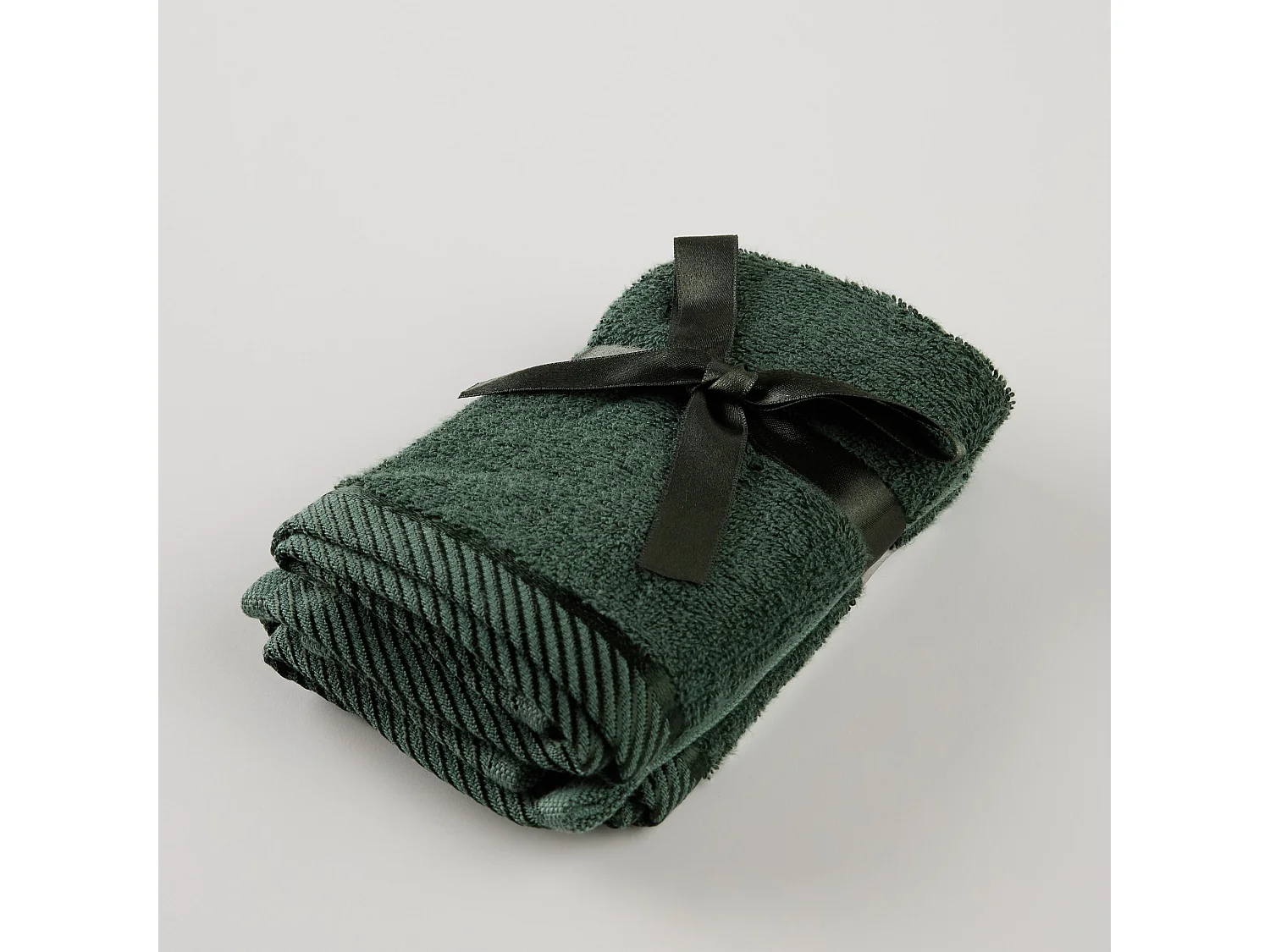 Set de Serviettes de Luxe Bambou Vert Foncé 30x30