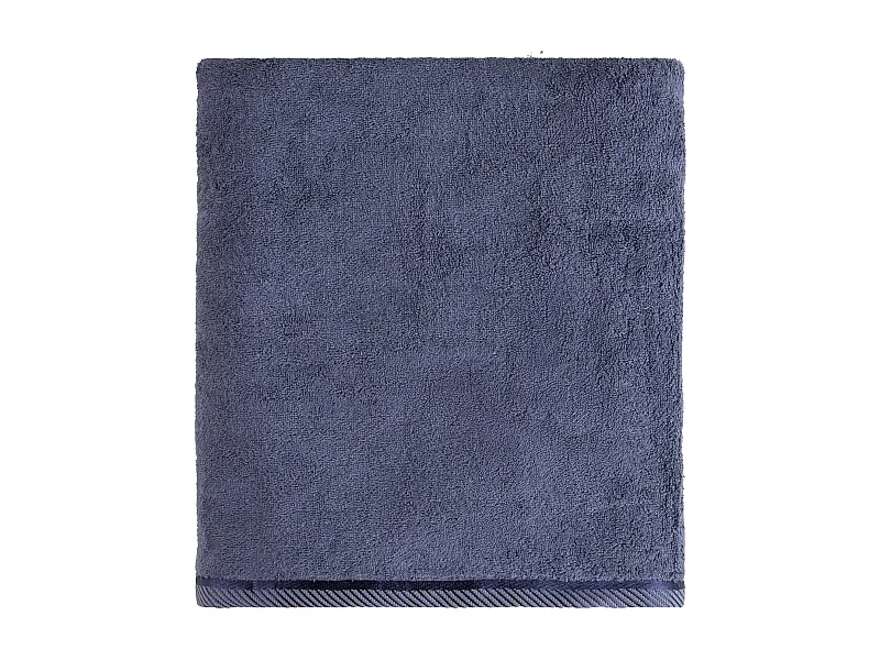 Serviette de Bain en Bambou Bleu Foncé 100x150 cm
