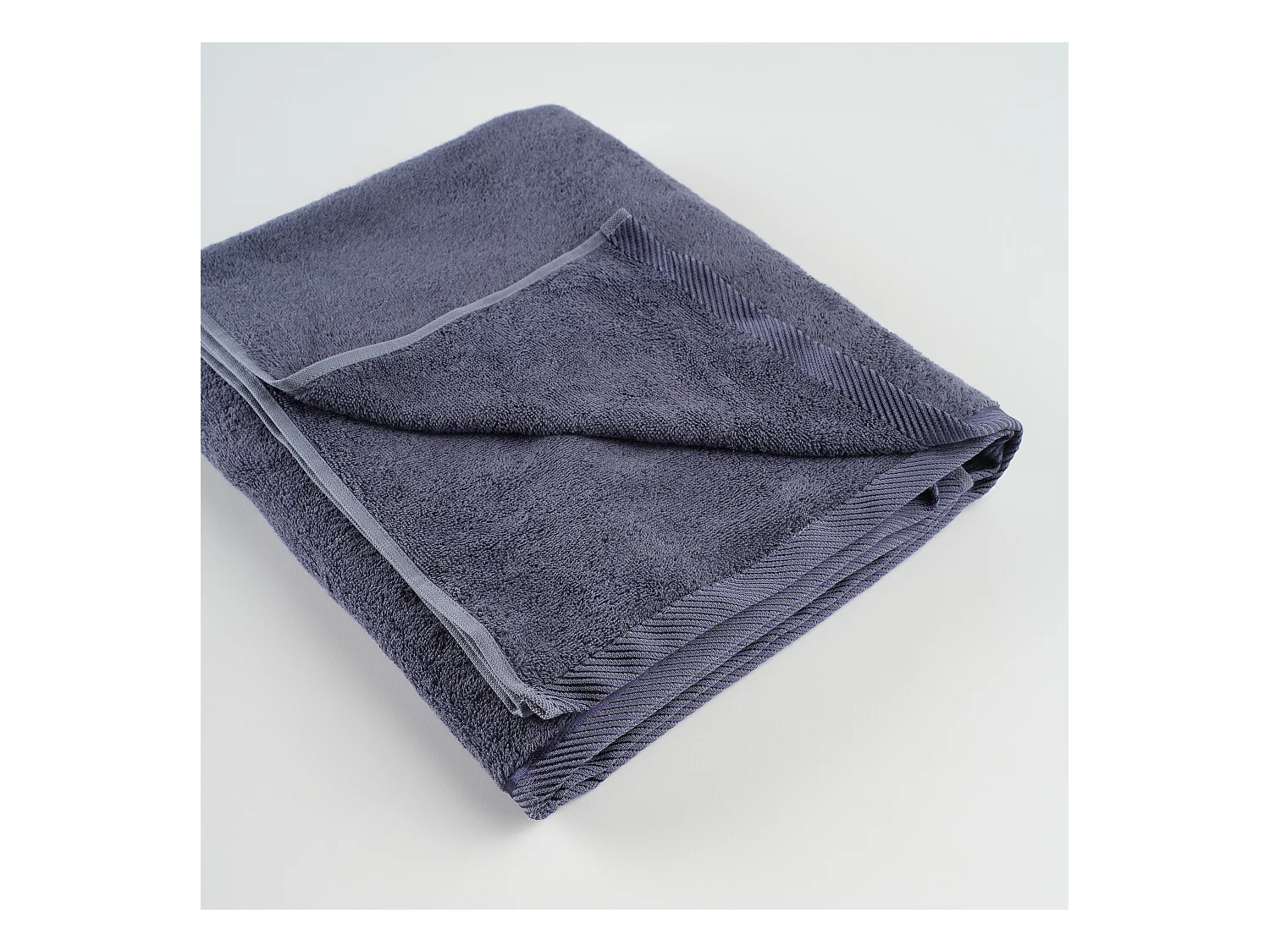 Serviette de Bain en Bambou Bleu Foncé 100x150 cm