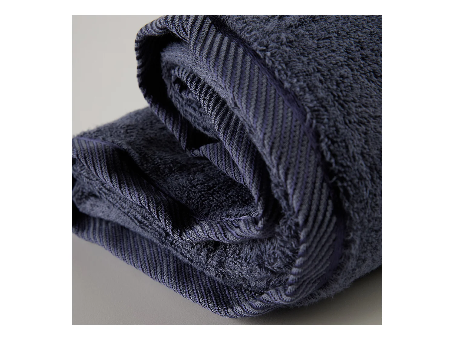 Serviette de Bain en Bambou Bleu Foncé 100x150 cm