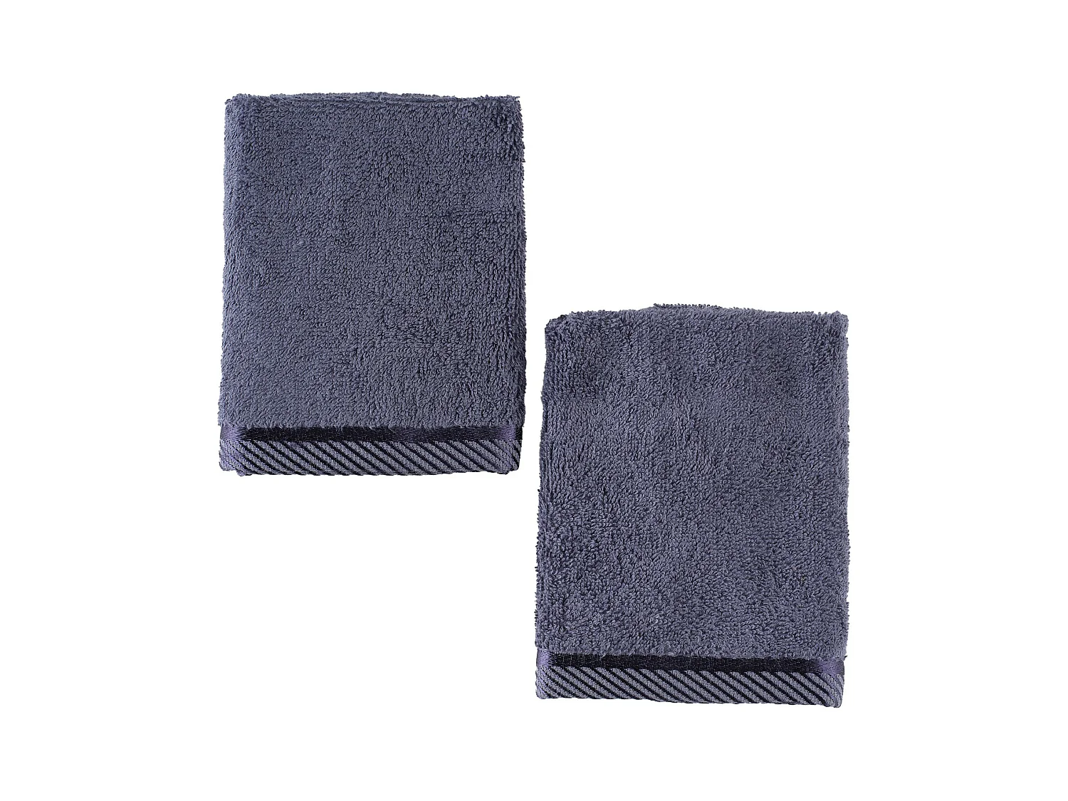 Set de Serviettes en Bambou Bleu Foncé 30x30 cm - Lot de 2