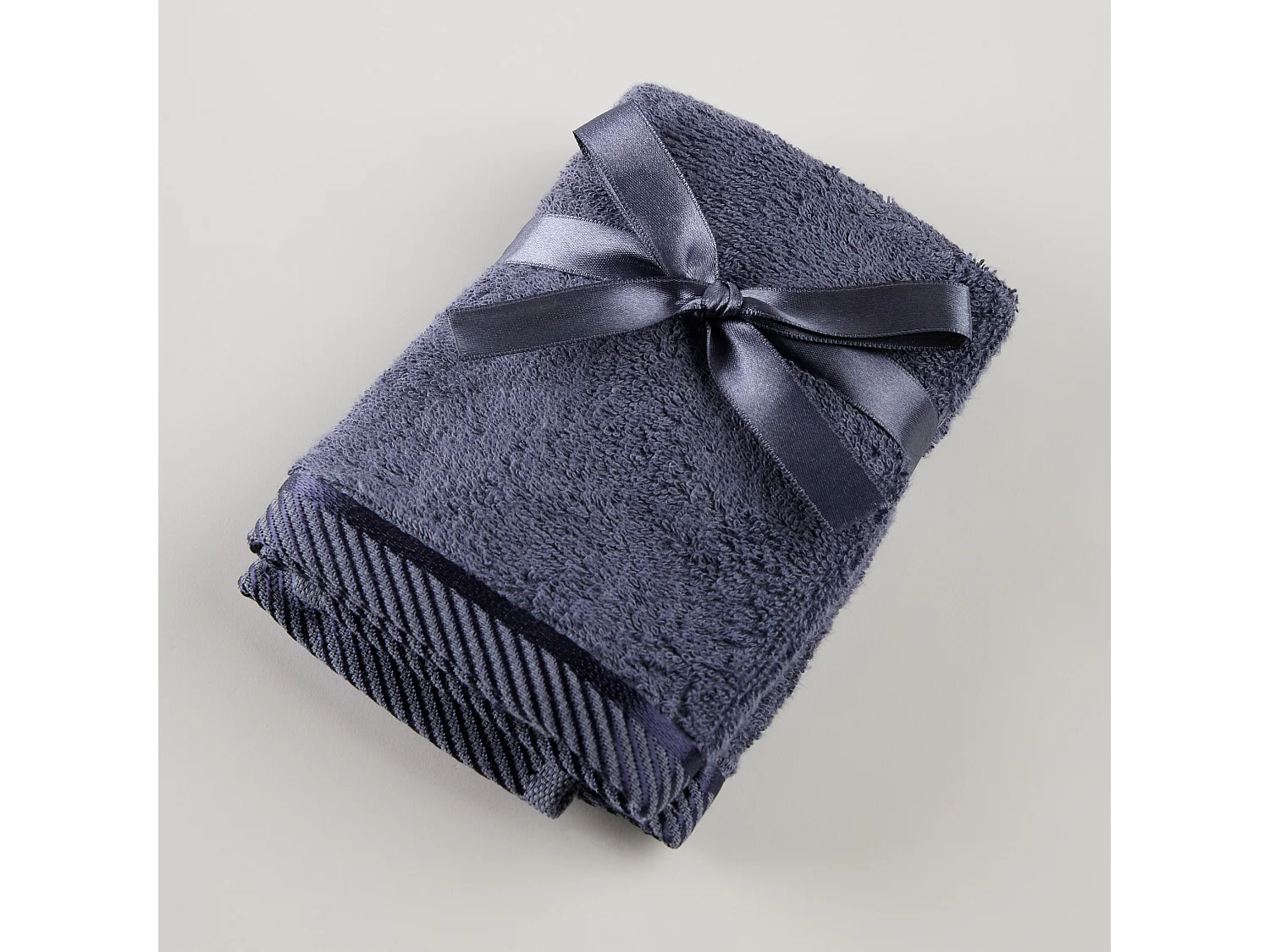 Set de Serviettes en Bambou Bleu Foncé 30x30 cm - Lot de 2
