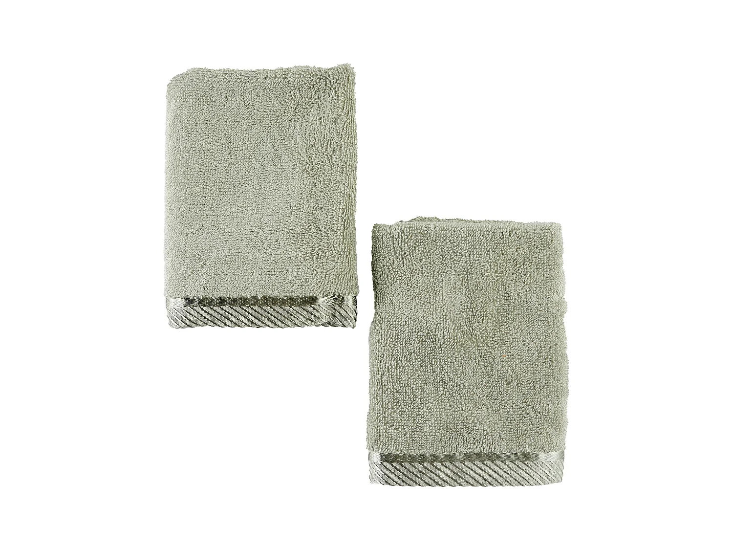 Serviettes Bambo Mixtes Vert Moyen 30x30 cm - Lot de 2