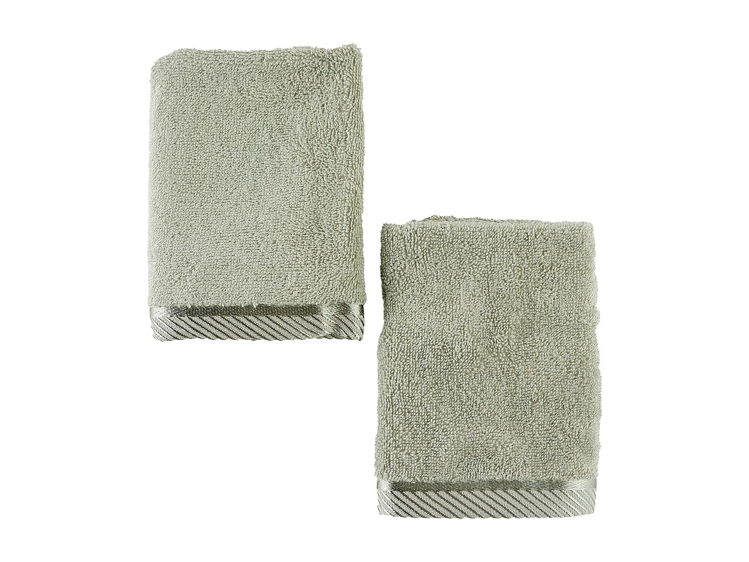 Serviettes Bambo Mixtes Vert Moyen 30x30 cm - Lot de 2