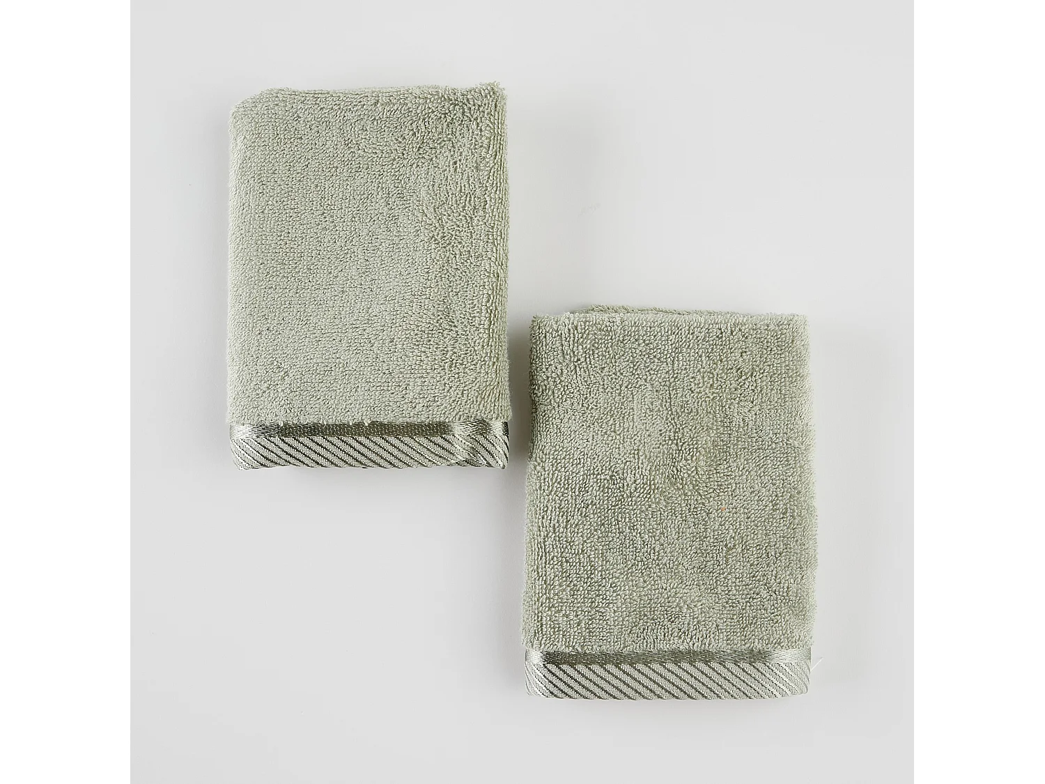 Serviettes Bambo Mixtes Vert Moyen 30x30 cm - Lot de 2