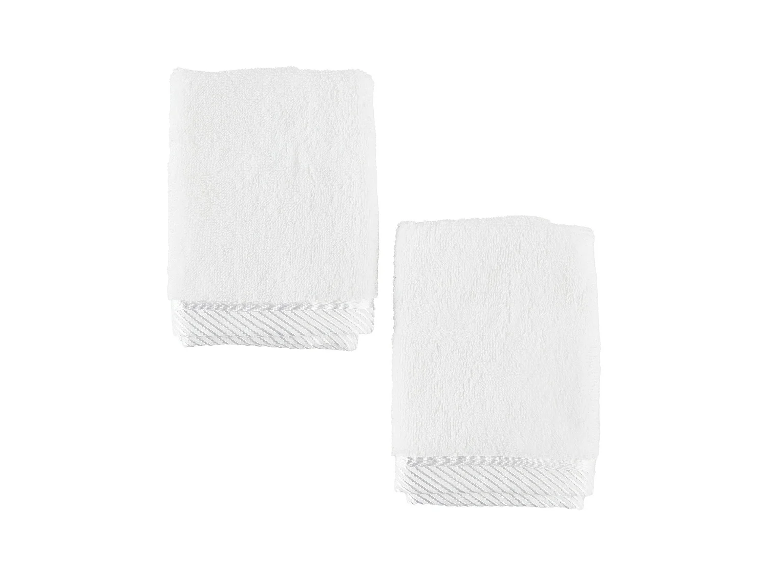 Set de Serviettes Bambou 30x30 cm Blanc Moyen 500 GSM