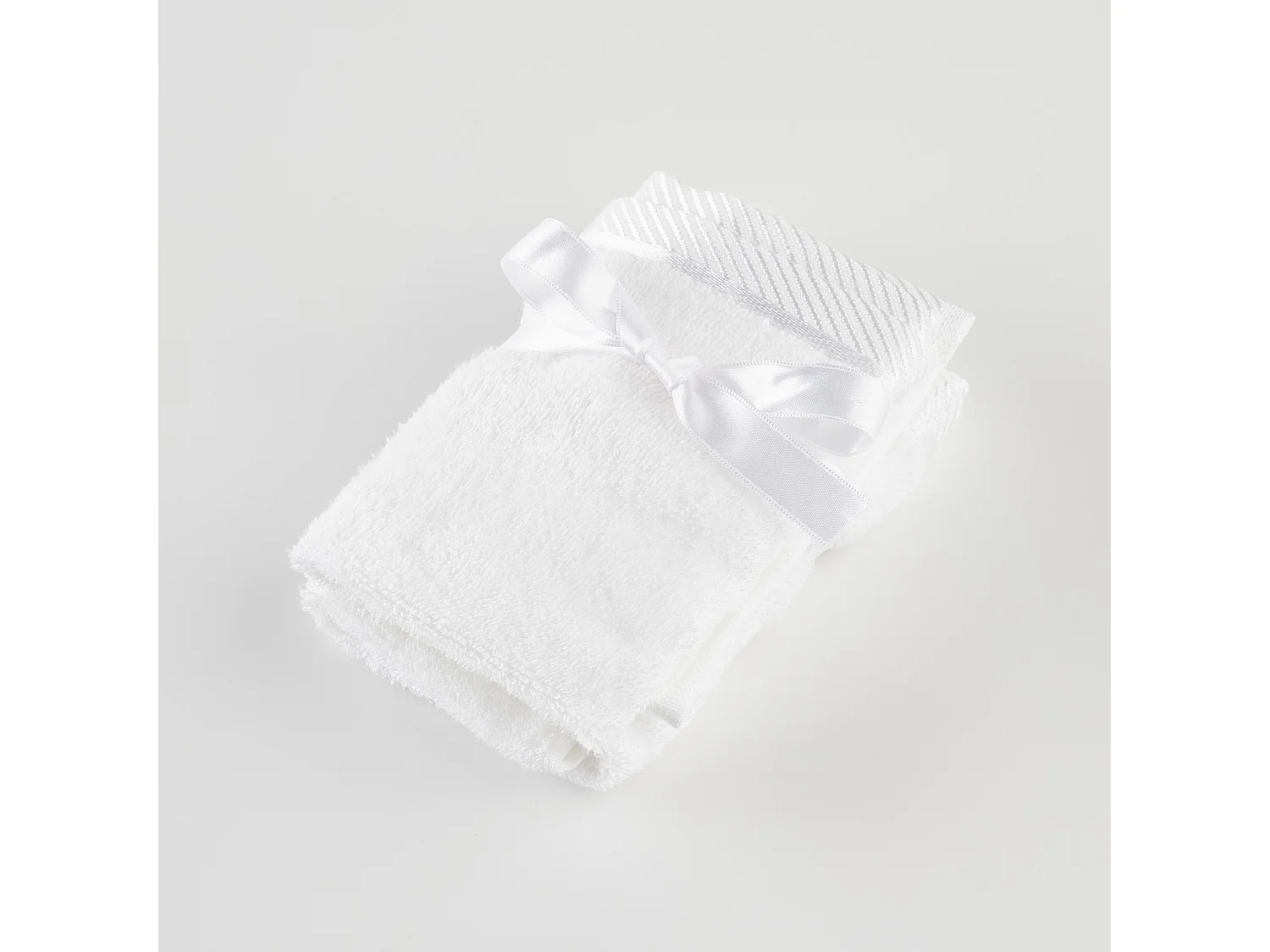 Set de Serviettes Bambou 30x30 cm Blanc Moyen 500 GSM