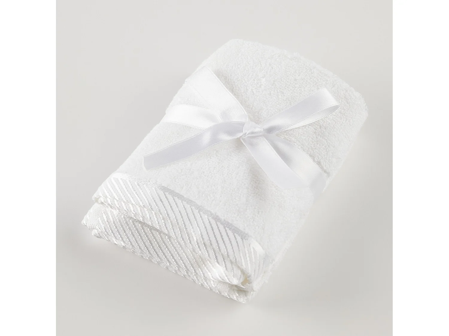 Set de Serviettes Bambou 30x30 cm Blanc Moyen 500 GSM