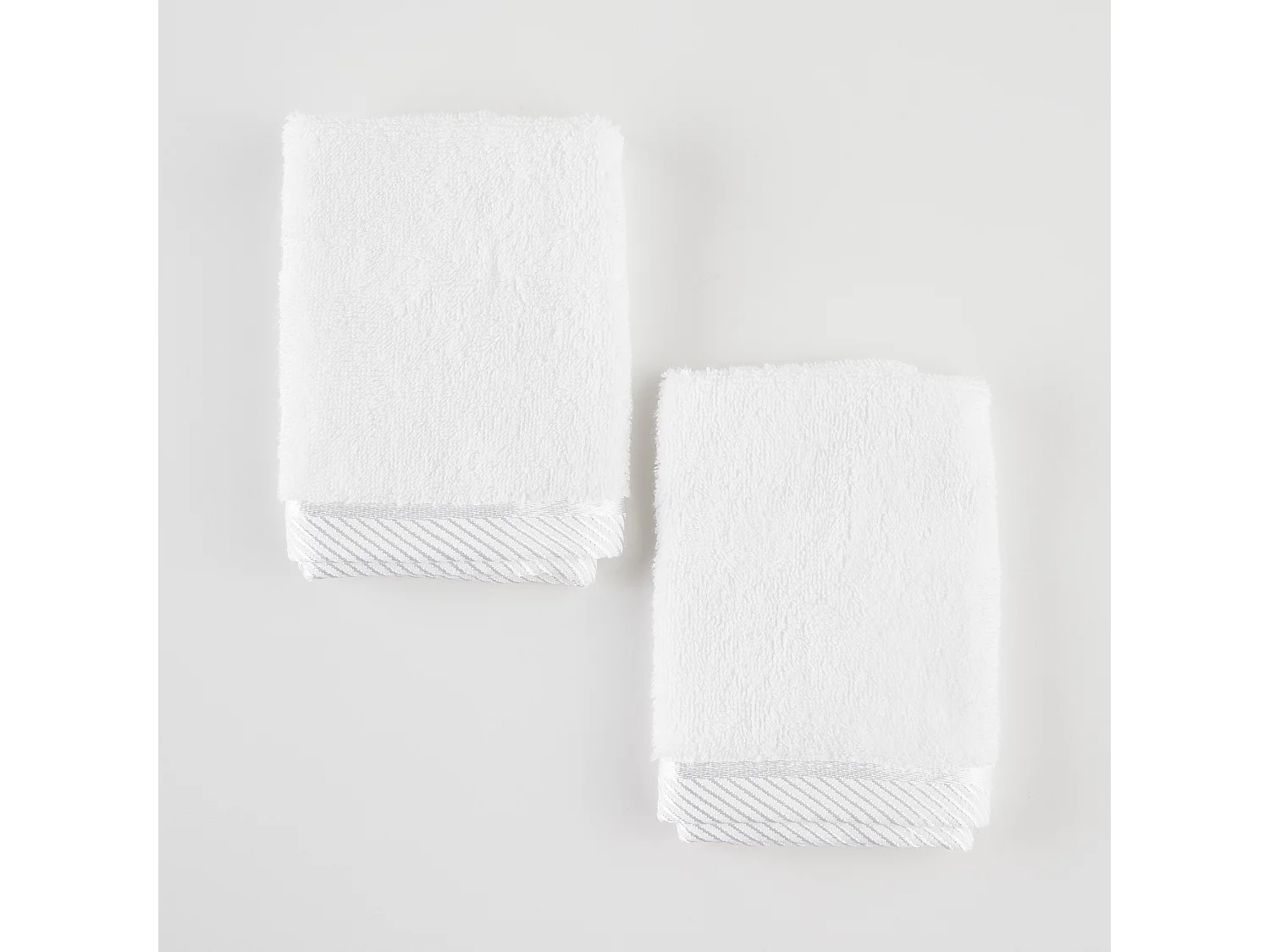 Set de Serviettes Bambou 30x30 cm Blanc Moyen 500 GSM