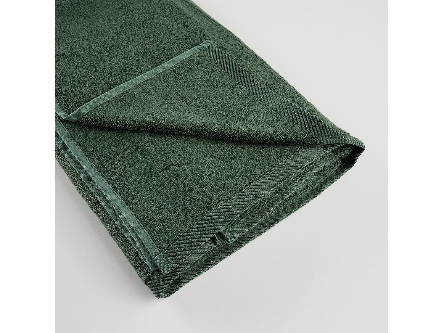 Serviette en Bambou et Coton Vert Foncé 100x150 cm