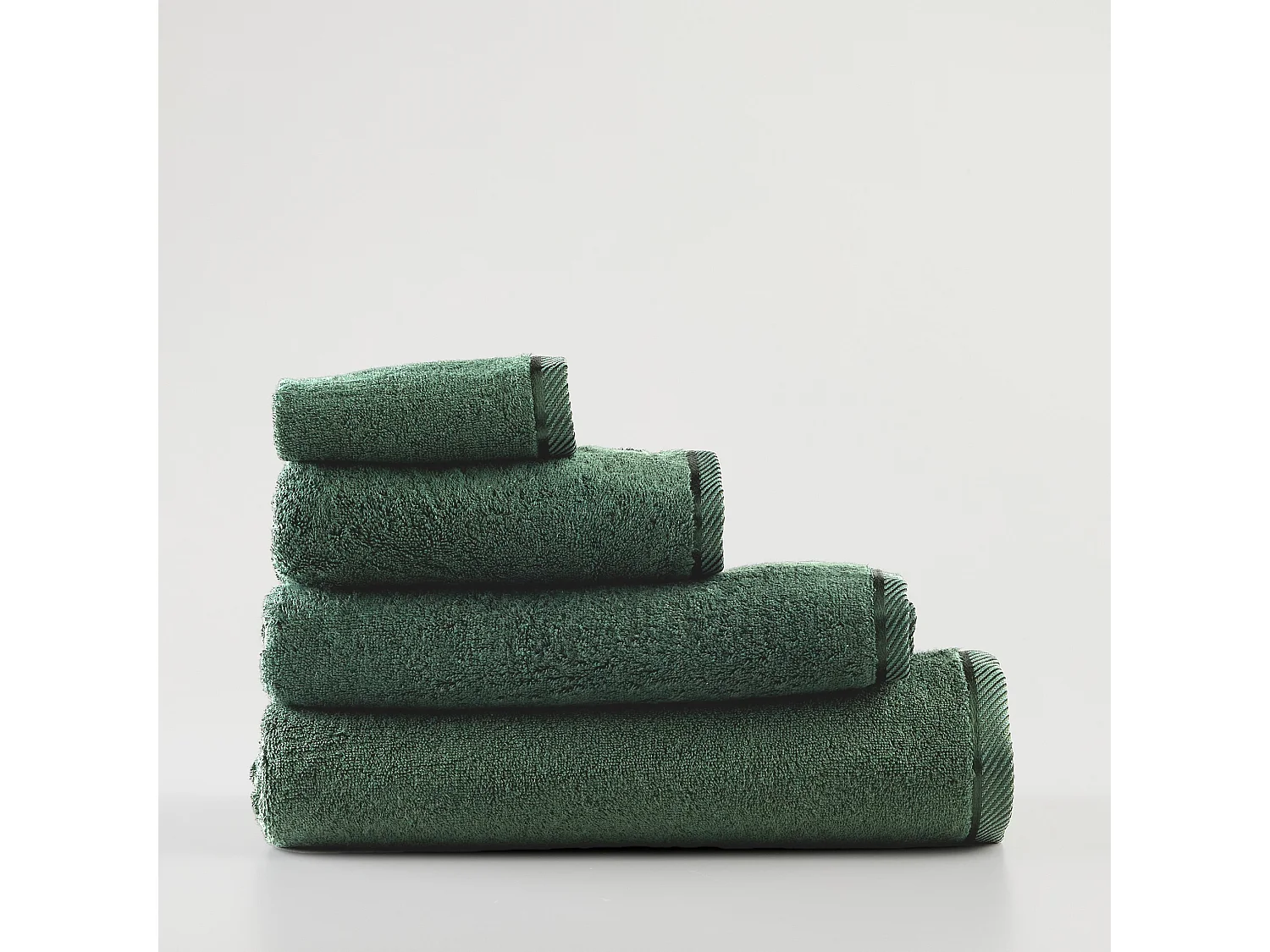 Serviette en Bambou et Coton Vert Foncé 100x150 cm