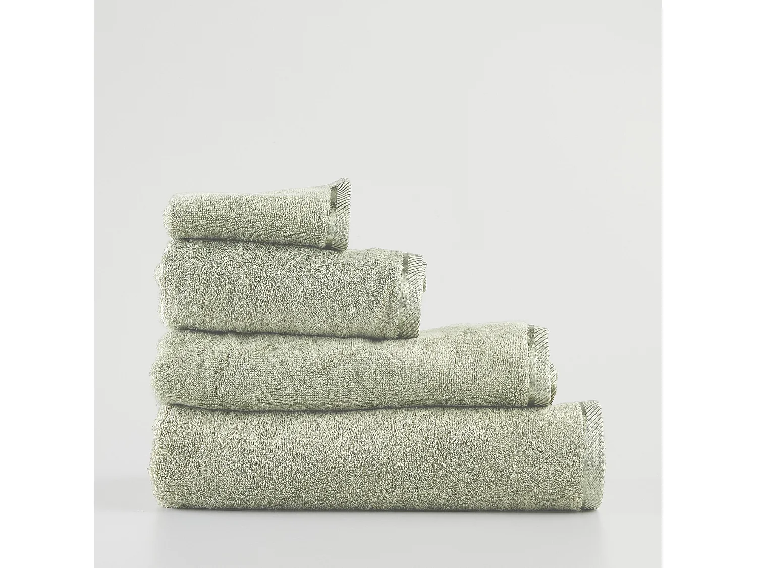 Serviette de Bain en Bambou 100x150 cm Vert Moyen