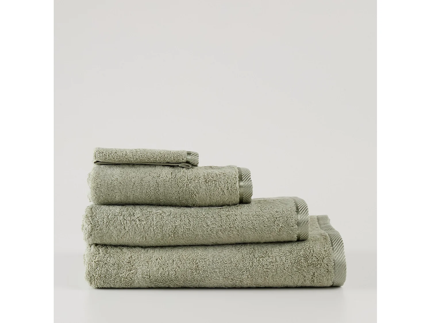 Serviette de Bain en Bambou 100x150 cm Vert Moyen