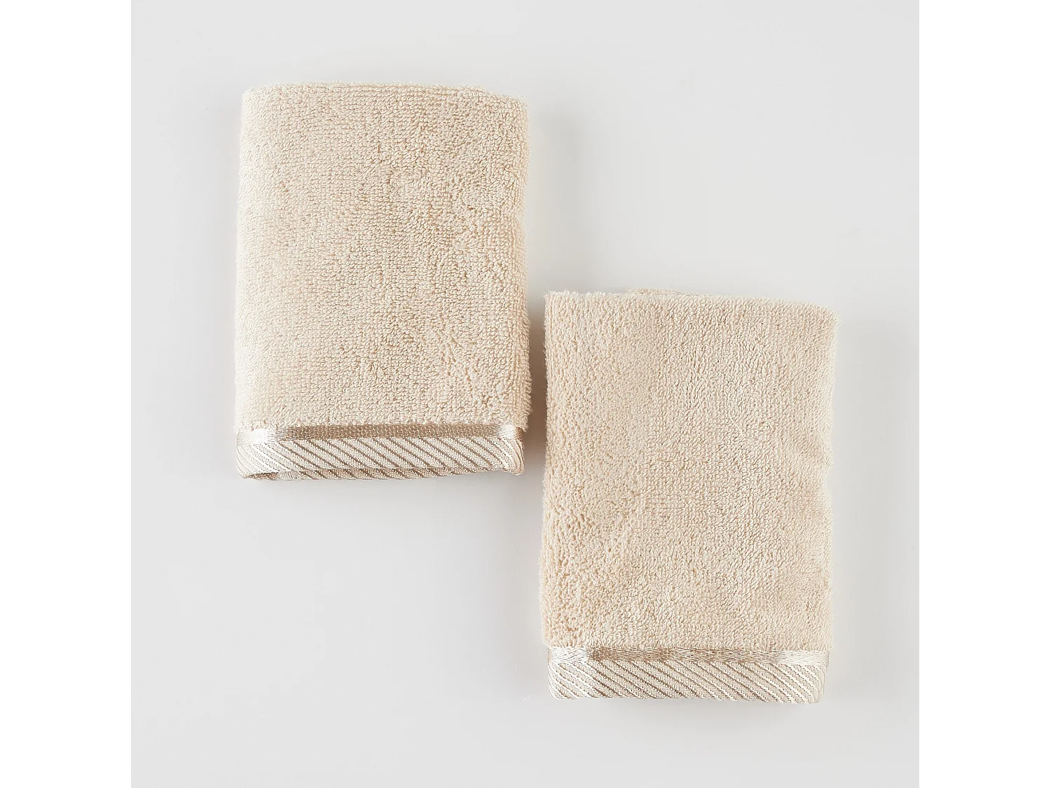 Badetuch-Set Bambo mittleres Beige 30 x 30