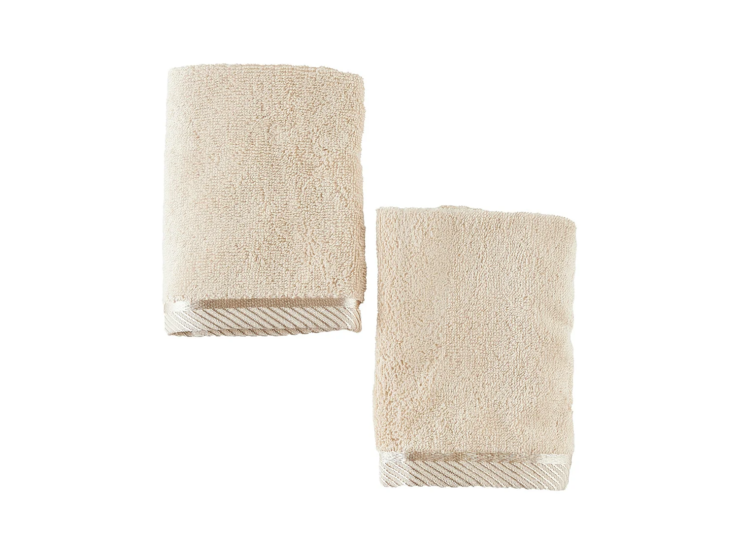 Lot de 2 Serviettes Bambo 30x30 Beige Moyen