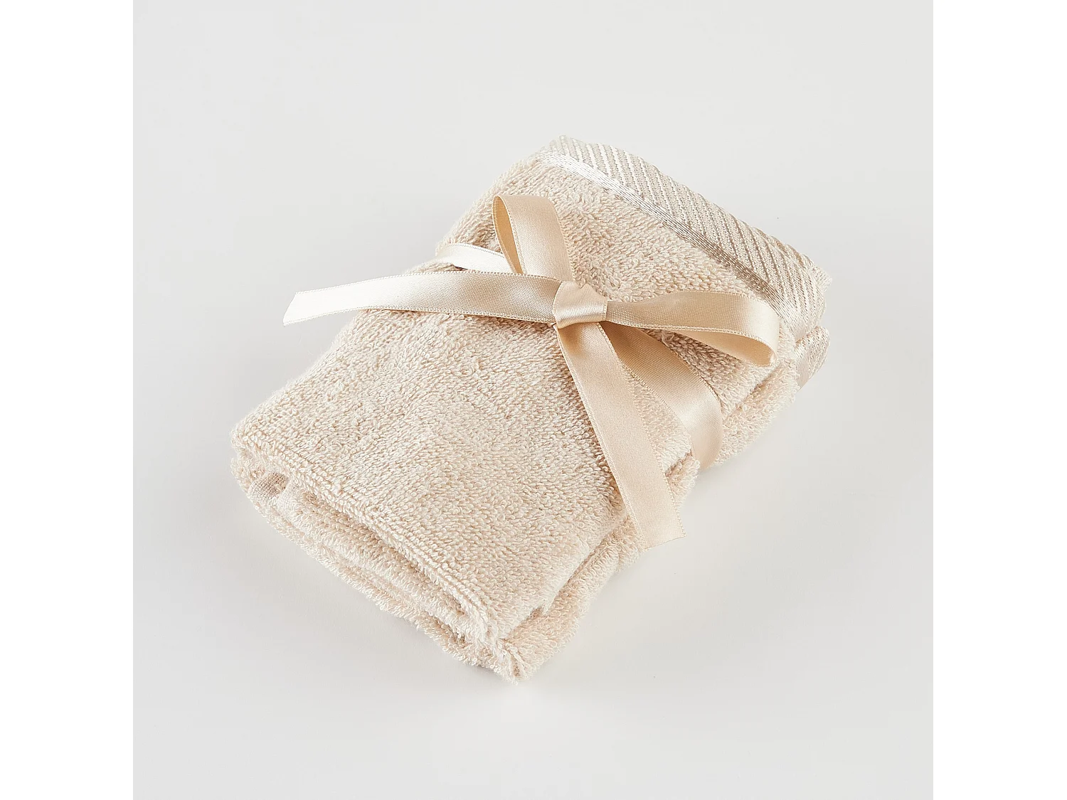 Lot de 2 Serviettes Bambo 30x30 Beige Moyen