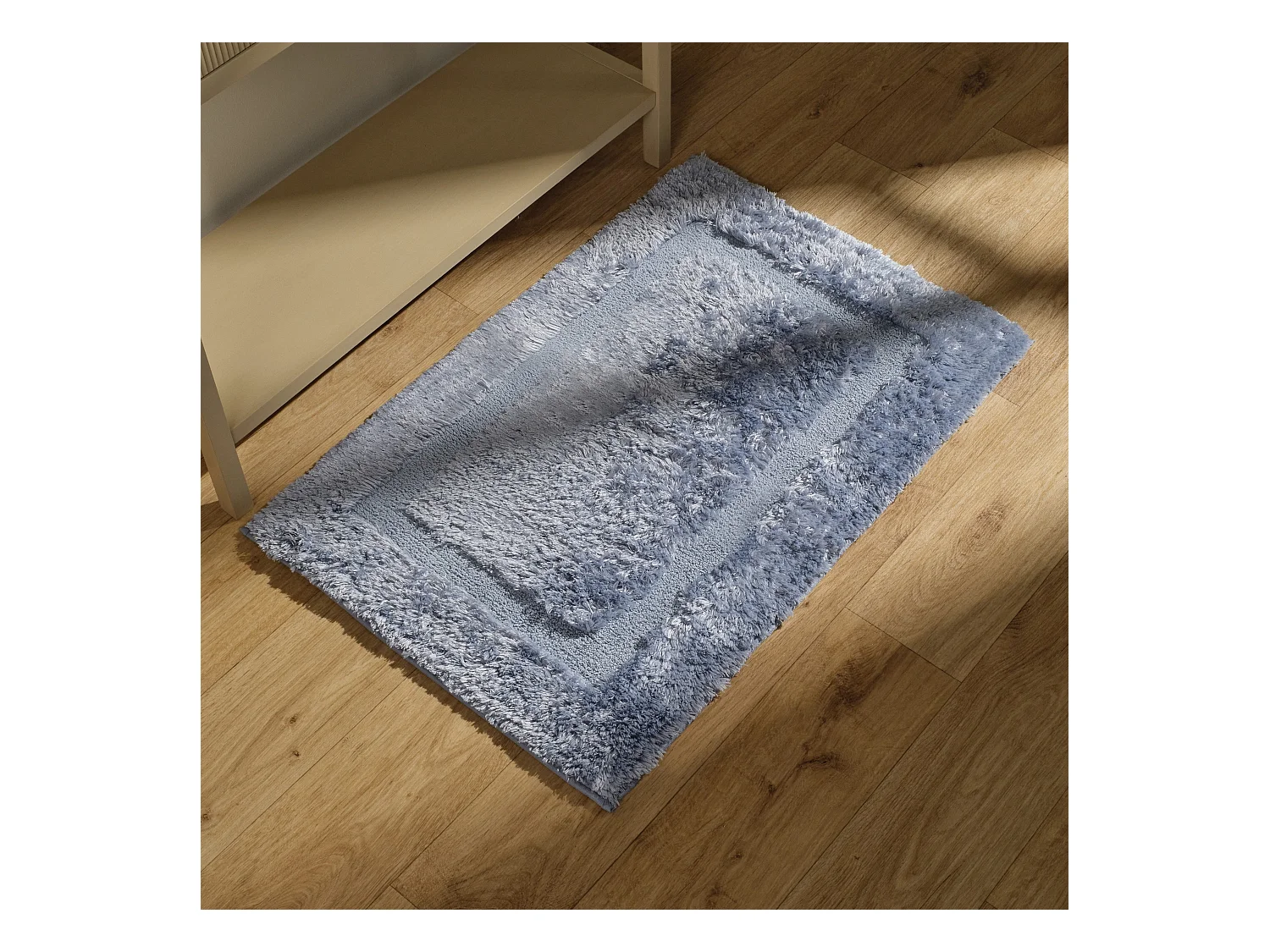 Teppich Fluffos mittelblau 60 x 90
