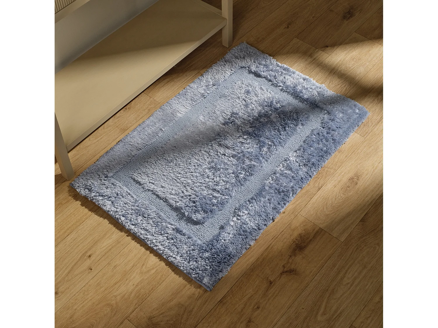 Teppich Fluffos mittelblau 60 x 90