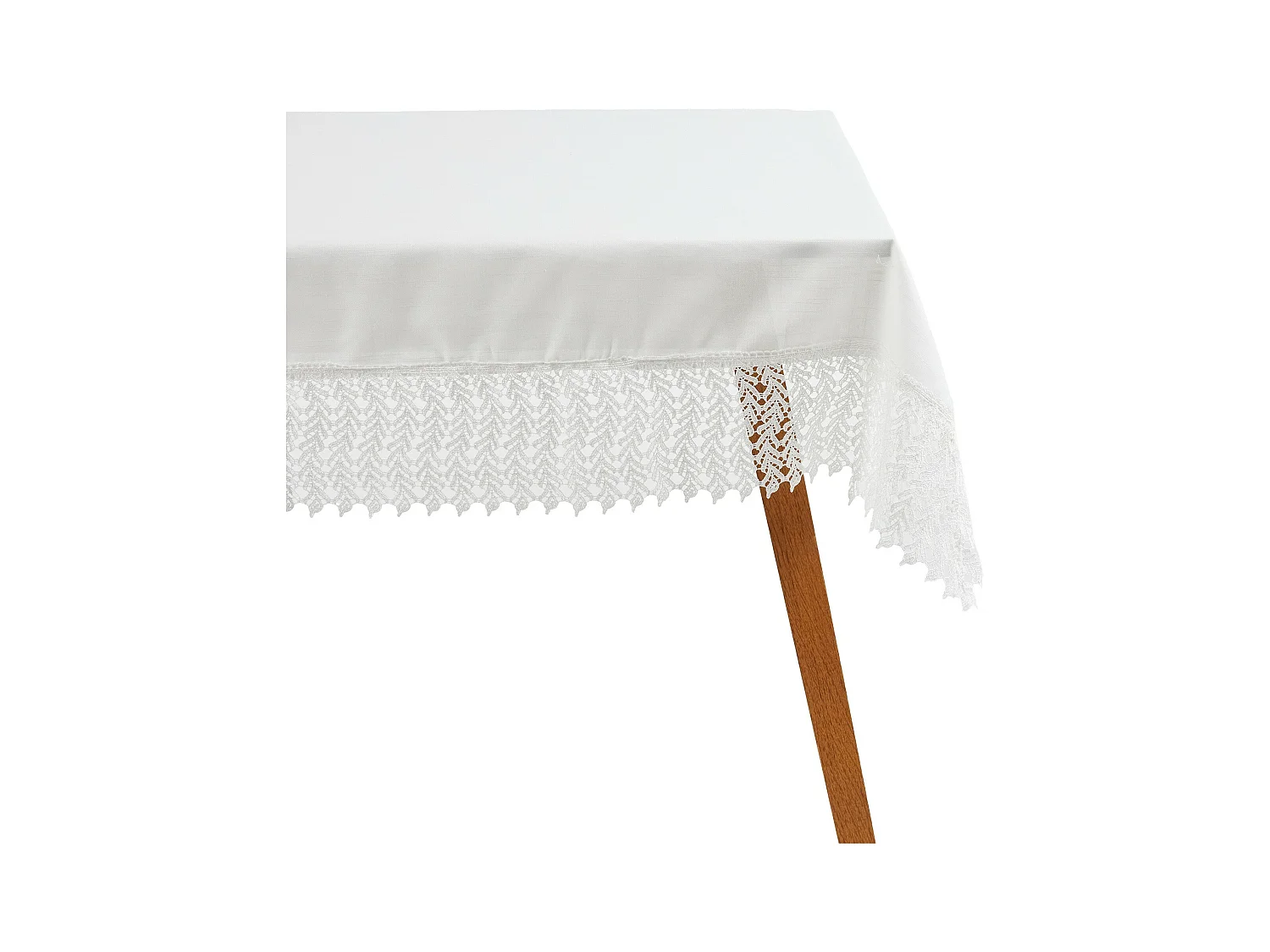Nappe Décorative Bernadette Polyester Blanc 150x220 cm
